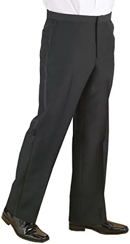neil allyn flat front comfort waist tuxedo pants 34 black